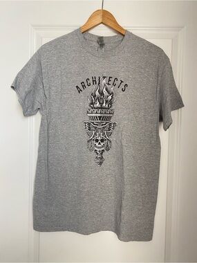 Hot Topic Grey 'Architects' Graphic Short Sleeve Tee